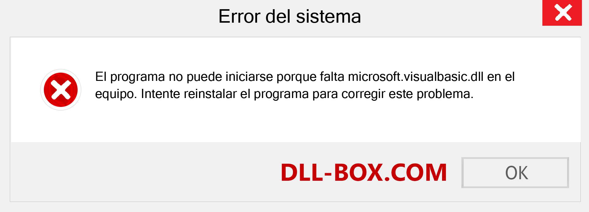 ¿Falta el archivo microsoft.visualbasic.dll ?. Descargar para Windows 7, 8, 10 - Corregir microsoft.visualbasic dll Missing Error en Windows, fotos, imágenes